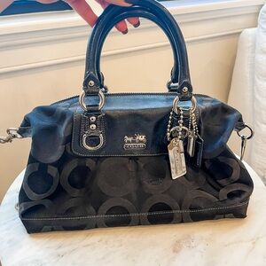 Vintage Coach Black Small Bowling Bag